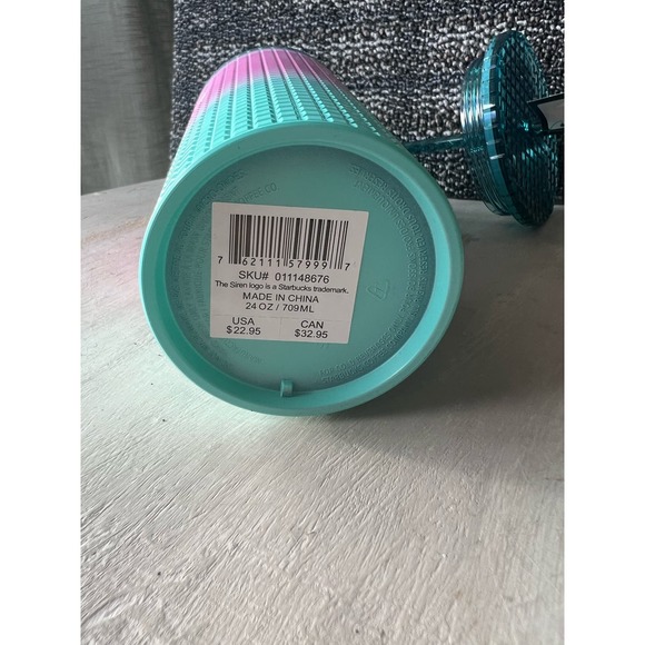 Authentic Starbucks 2024 Valentines Tri Color Venti 24oz Cold Cup - Picture 6 of 8